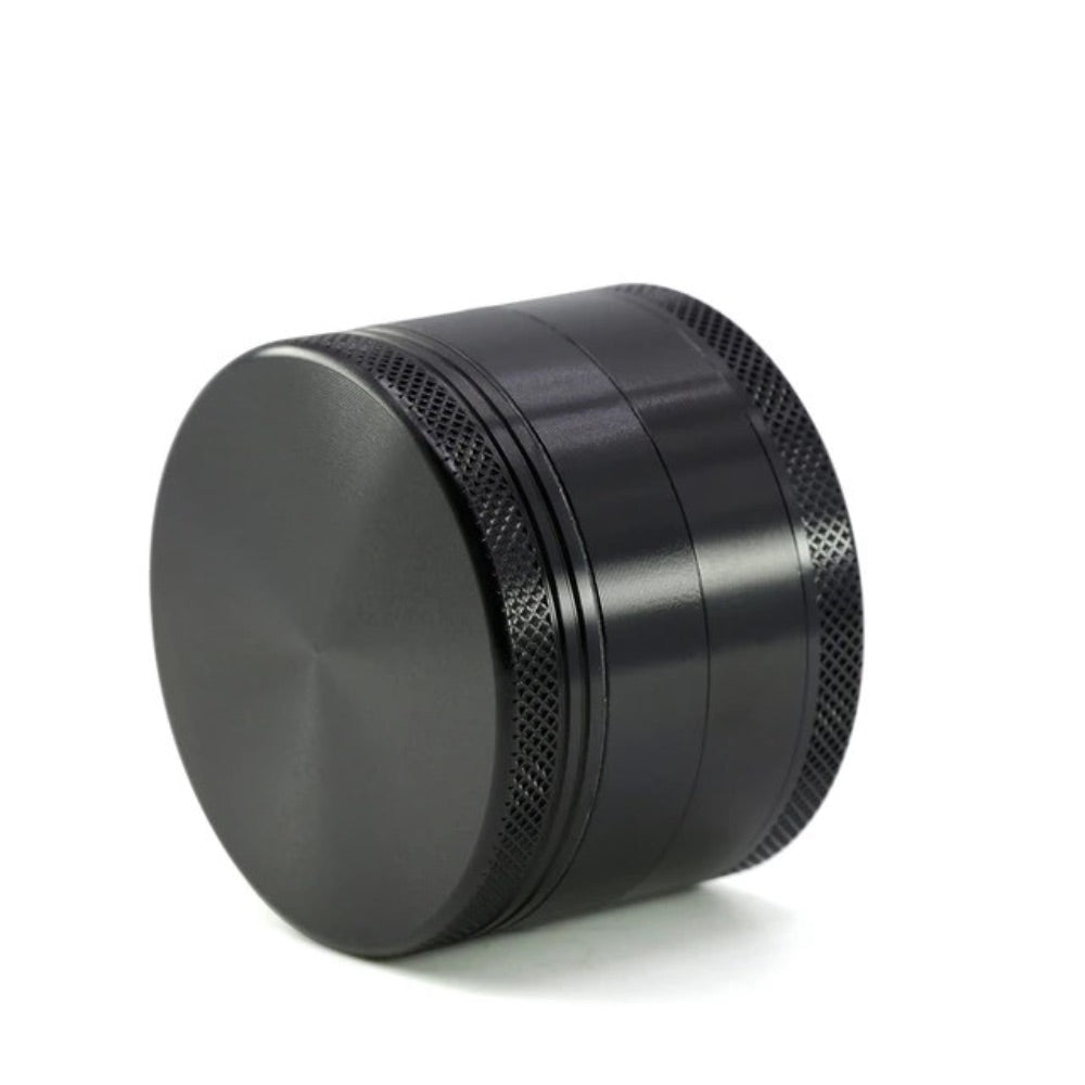 Aluminum Herb Grinder with Pollen Screen and Magnetic Lid | 40mm | Black