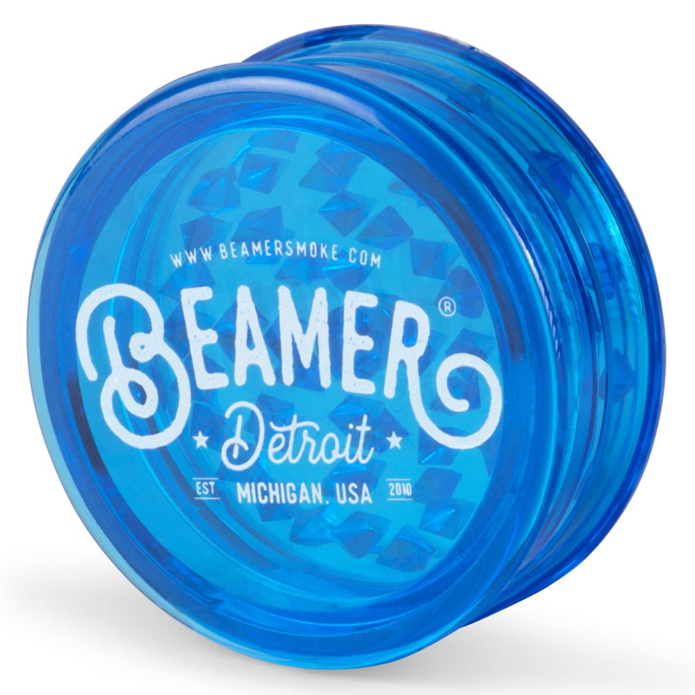 Beamer 90mm Detroit Logo Design Virgin Acrylic Grinder | blue