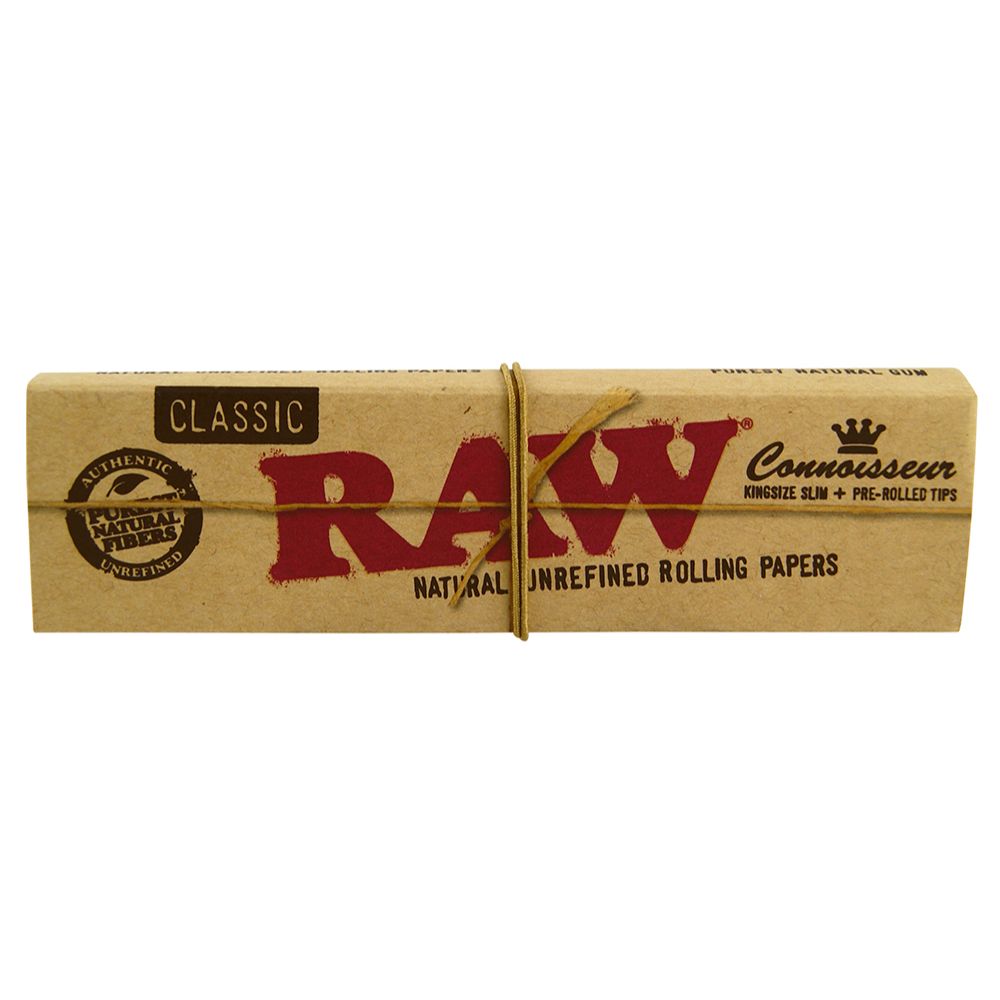 RAW Connoisseur King Size Slim Rolling Papers with Pre-Rolled Filter Tips