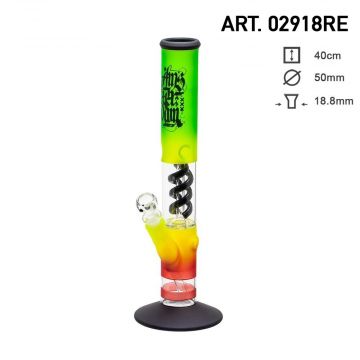 Amsterdam Glass Fading Color Spiral Perc Bong
