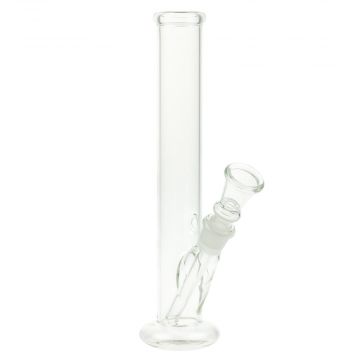 Straight Tube Glass Bong | 14.5mm - Side View 1