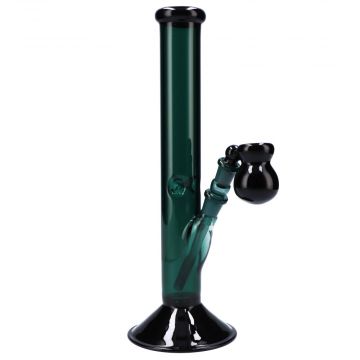 Colored Glass Straight Ice Bong | 12 Inch | side view 1