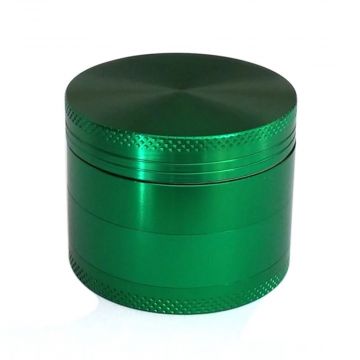 Aluminum 63mm Herb Grinder with Pollen Screen and Magnetic Lid | Green