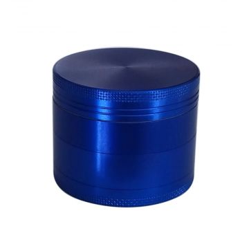 Aluminum Herb Grinder with Pollen Screen and Magnetic Lid | 50mm | Blue
