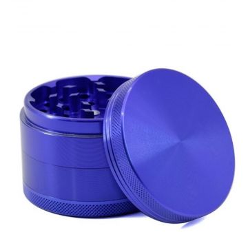 Aluminum Herb Grinder with Pollen Screen and Magnetic Lid | 55mm | Blue