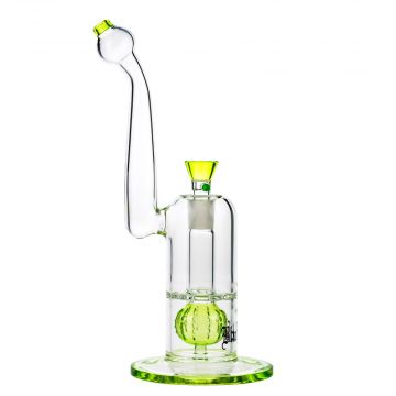 Black Leaf Colored Glass Bong with Ball Perc | Side view 1