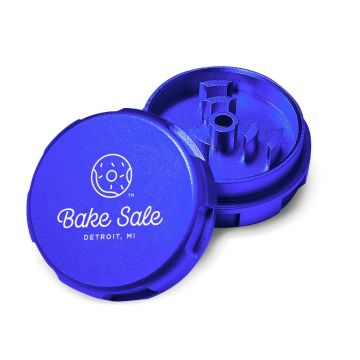 Bake Sale 2-Part Aircraft Grade Aluminum Grinder | Logo | Blue