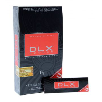 DLX - Deluxe 1 1/4 Slow-Burn Rolling Papers - Box of 24 Packs