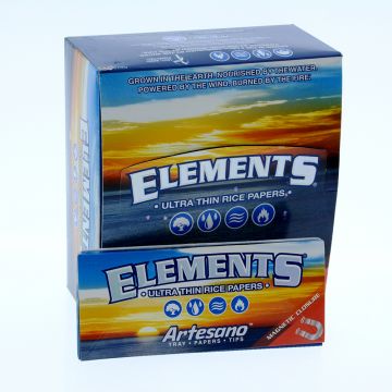 Elements - Artesano All-In-One King Size Slim Rolling Papers - Box of 15 Packs