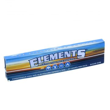 Elements - Connoisseur King Size Slim Rice Rolling Papers with Tips - Single Pack