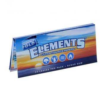 Elements - Ultra Thin 1 1/4 Rice Rolling Papers - Perfect Fold - Single Pack 