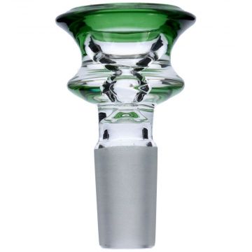 Concave Colored Glass Male Herb Bowl | Vertical Green