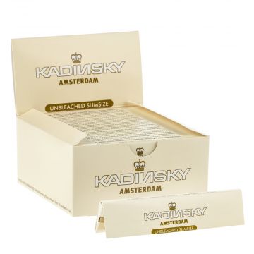Kadinsky Amsterdam Unbleached Slimsize Rolling Papers | Box of 50 Packs