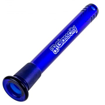 Glasscity Inside-Cut 18.8mm > 14.5mm Slitted Diffuser Downstem | Blue - Front View 