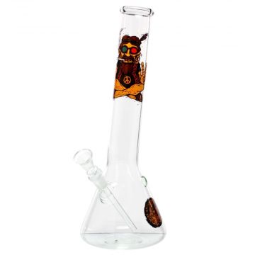 SmoKing Hippie Glass Beaker Bong