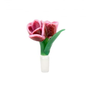 Empire Glassworks Pink Tulip Herb Bowl