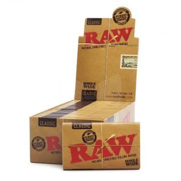 RAW Single Wide Double Window Rolling Papers | Box