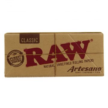 RAW Artesano King Size Slim Rolling Papers with Tray and Filter Tips | Single Pack
