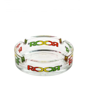 ROOR Glass Ashtray With Color Logo | Rasta 