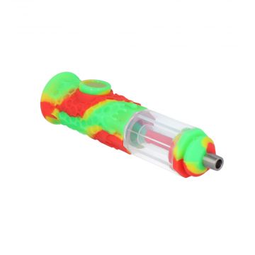 Silicone Nectar Collector Bubbler with Built-In Stash Container | Rasta