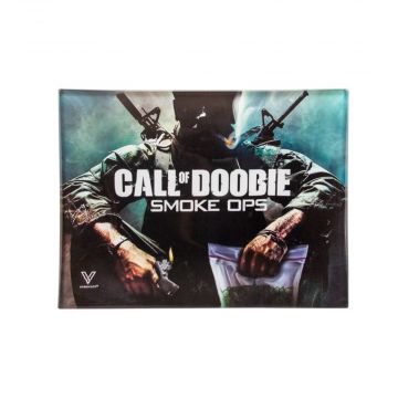 V Syndicate Small Glass Rolling Tray | Call of Doobie