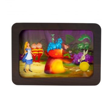 V Syndicate 3D High Def Wood Rolling Tray | Small | Alice Mushroom