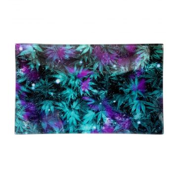 V Syndicate Large Glass Rolling Tray | Cosmic Chronic