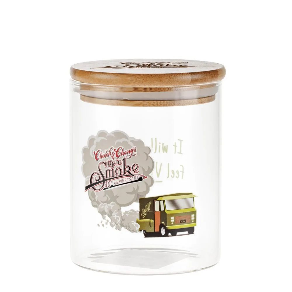Cheech And Chong Glass Stash Jar Green Van Grasscity